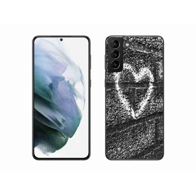 Gelový kryt mmCase na mobil Samsung Galaxy S21 Plus - srdce na zdi