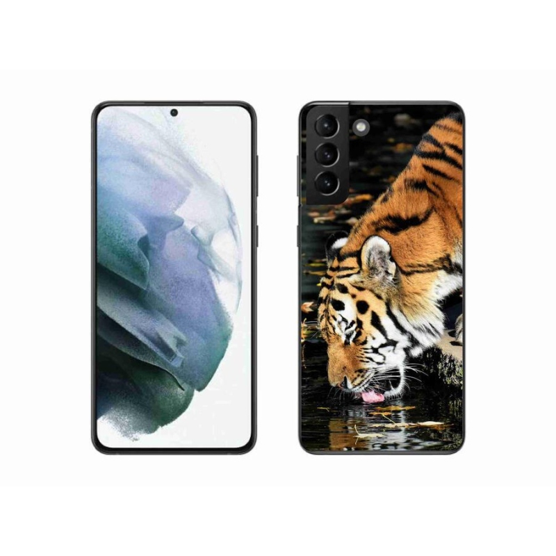 Gelový kryt mmCase na mobil Samsung Galaxy S21 Plus - žíznivý tygr