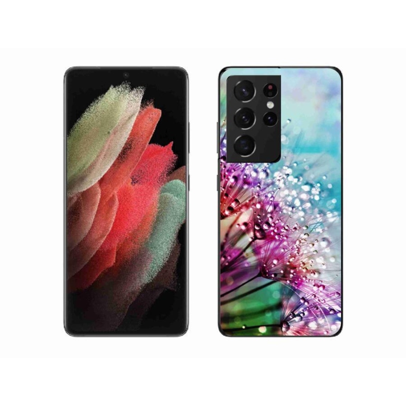 Gelový kryt mmCase na mobil Samsung Galaxy S21 Ultra 5G - barevné květy