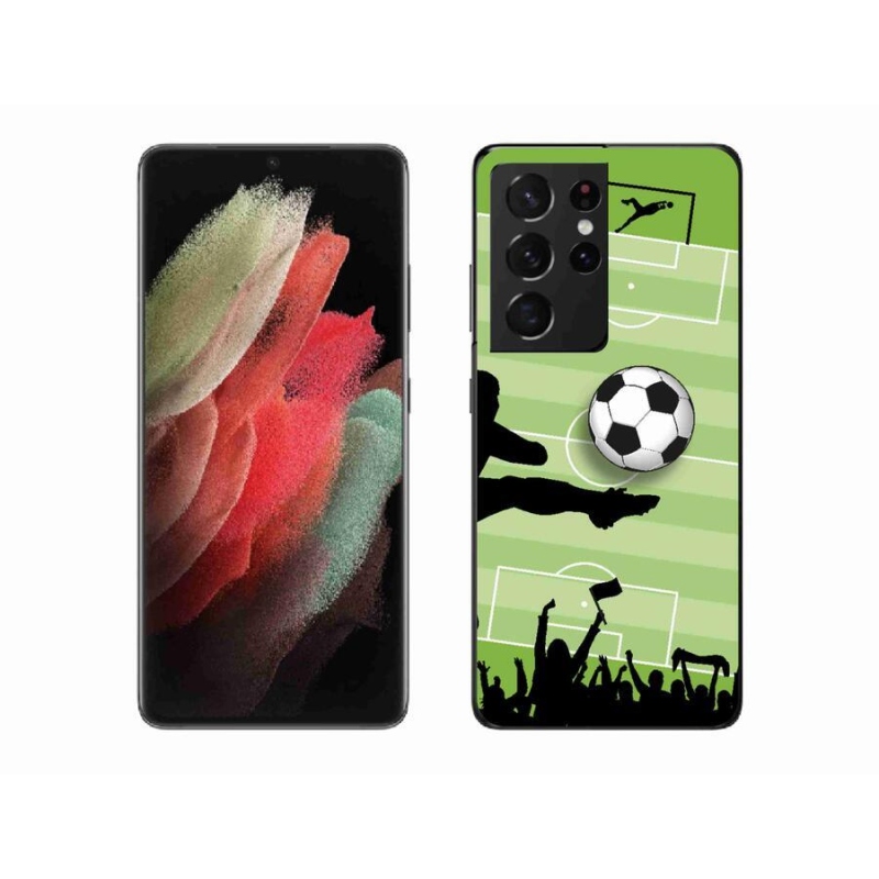 Gelový kryt mmCase na mobil Samsung Galaxy S21 Ultra 5G - fotbal 3