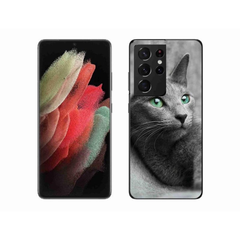 Gelový kryt mmCase na mobil Samsung Galaxy S21 Ultra 5G - kočka 2