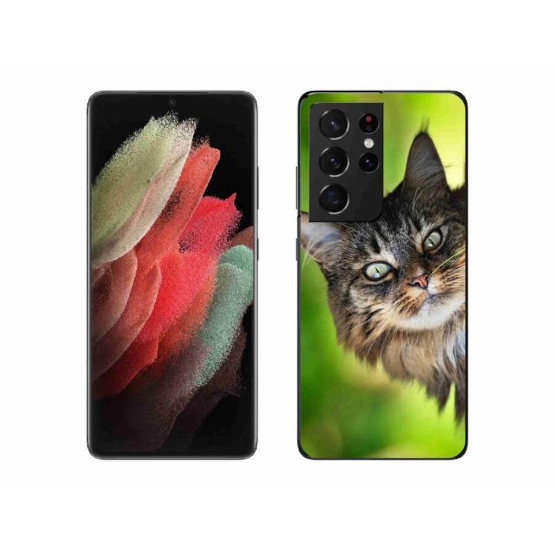 Gelový kryt mmCase na mobil Samsung Galaxy S21 Ultra 5G - kočka 3