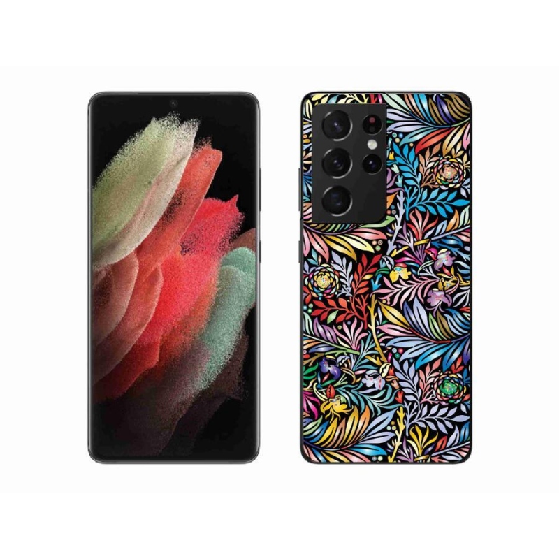 Gelový kryt mmCase na mobil Samsung Galaxy S21 Ultra 5G - květiny 5