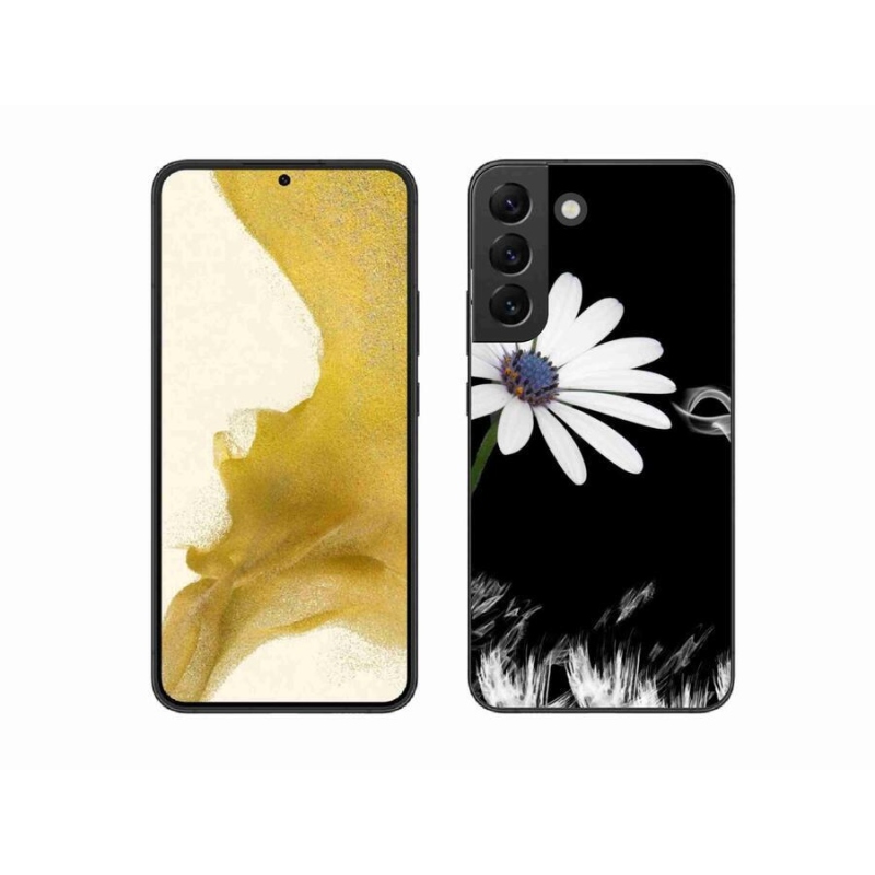 Gelový kryt mmCase na mobil Samsung Galaxy S22+ 5G - bílá květina