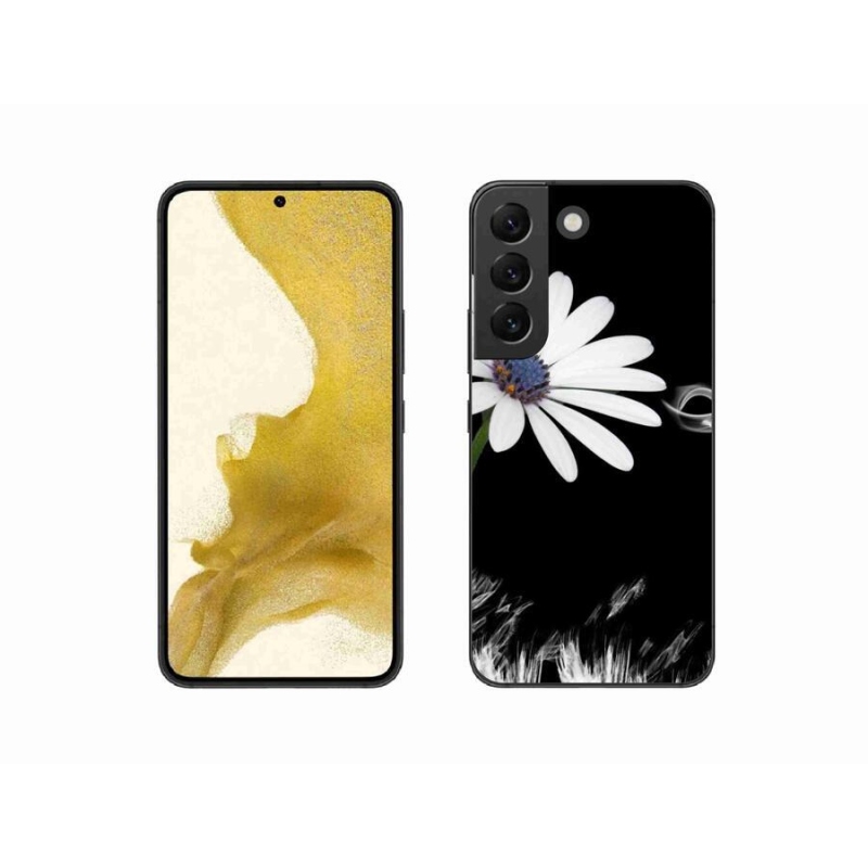 Gelový kryt mmCase na mobil Samsung Galaxy S22 5G - bílá květina