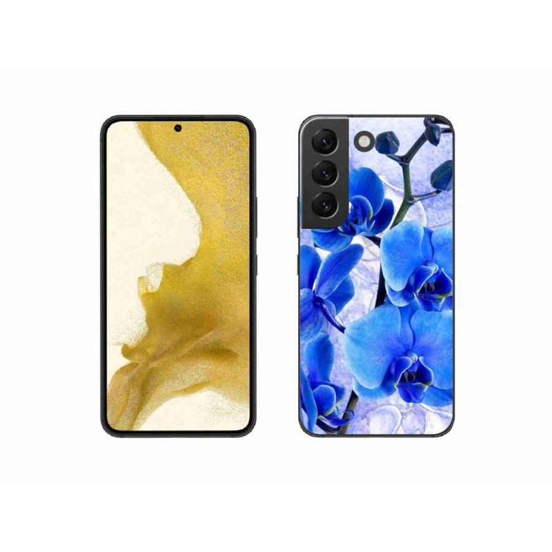 Gelový kryt mmCase na mobil Samsung Galaxy S22 5G - modré květy