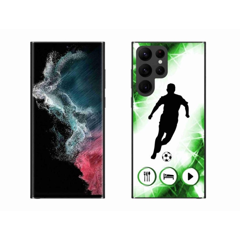 Gelový kryt mmCase na mobil Samsung Galaxy S22 Ultra 5G - fotbalista