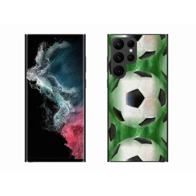 Gelový kryt mmCase na mobil Samsung Galaxy S22 Ultra 5G - fotbalový míč