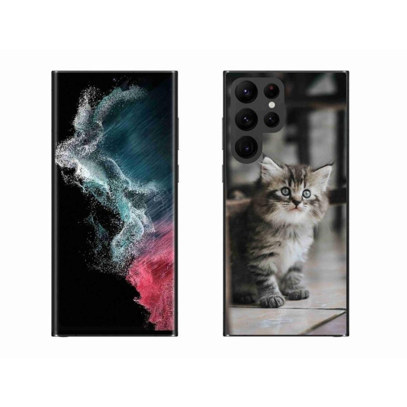 Gelový kryt mmCase na mobil Samsung Galaxy S22 Ultra 5G - koťátko