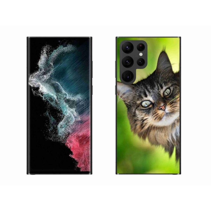Gelový kryt mmCase na mobil Samsung Galaxy S22 Ultra 5G - kočka 3