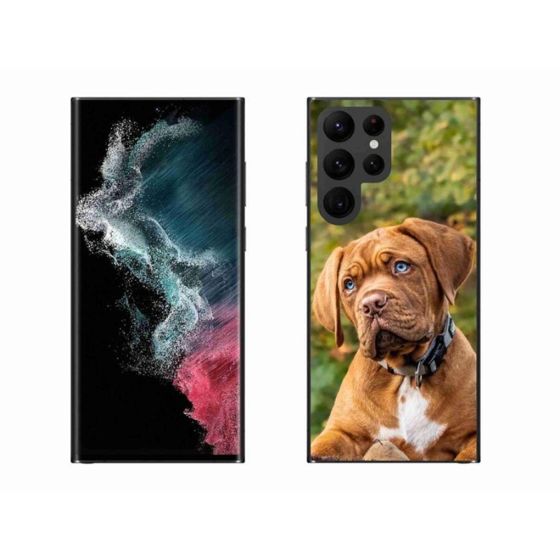 Gelový kryt mmCase na mobil Samsung Galaxy S22 Ultra 5G - štěně