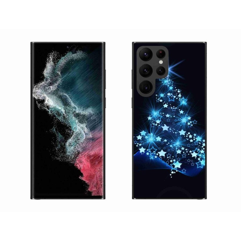 Gelový kryt mmCase na mobil Samsung Galaxy S22 Ultra 5G - vánoční stromek