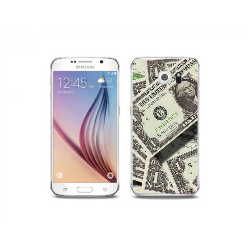 Gelový kryt mmCase na mobil Samsung Galaxy S6 - americký dolar