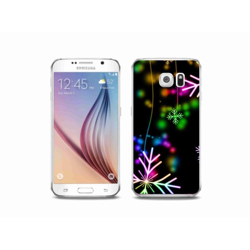 Gelový kryt mmCase na mobil Samsung Galaxy S6 - barevné vločky