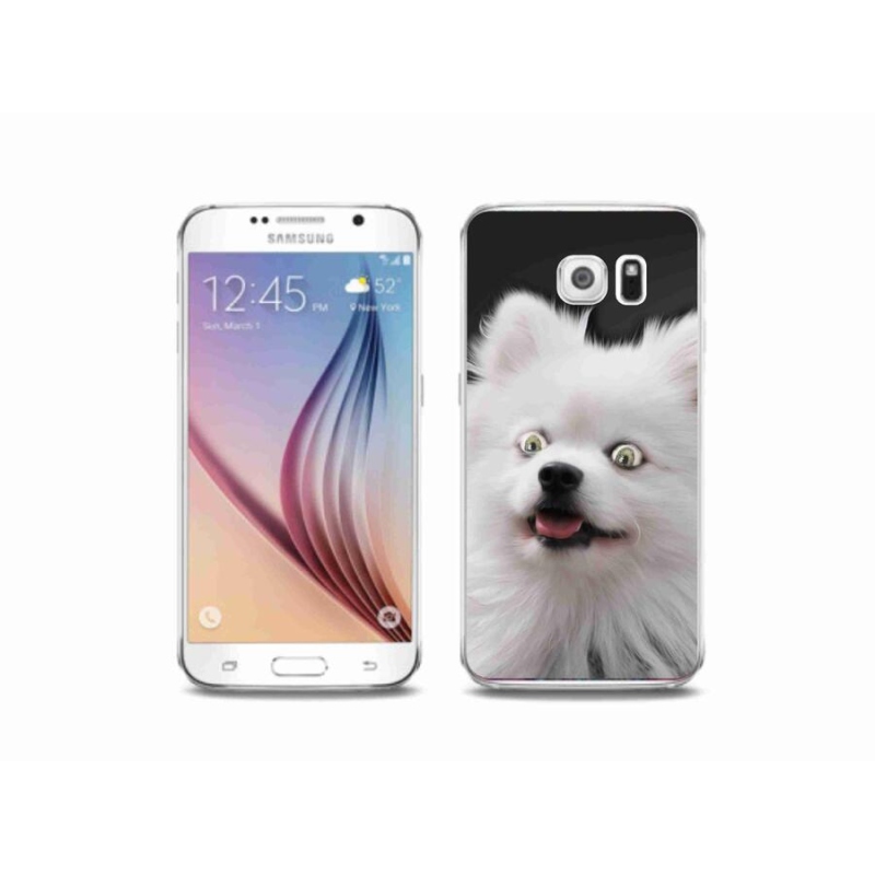 Gelový kryt mmCase na mobil Samsung Galaxy S6 - bílý špic