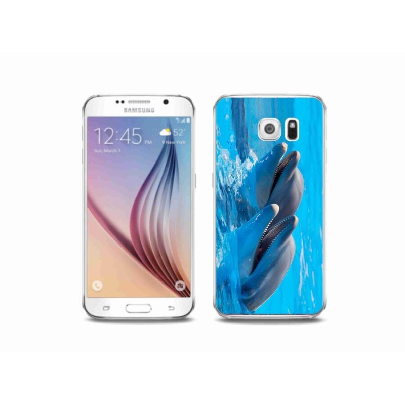 Gelový kryt mmCase na mobil Samsung Galaxy S6 - delfíni