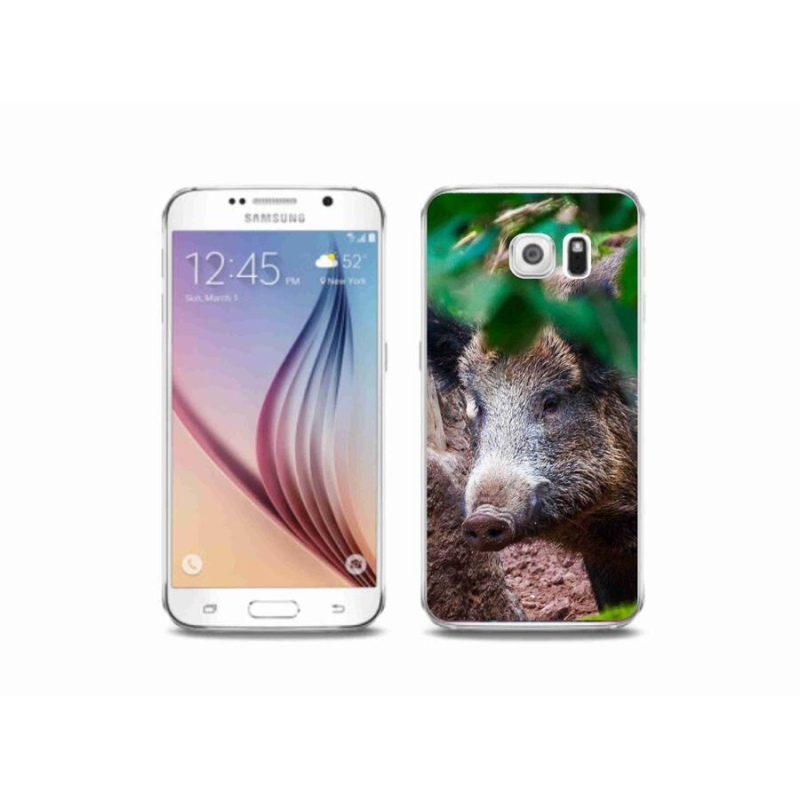 Gelový kryt mmCase na mobil Samsung Galaxy S6 - divoké prase