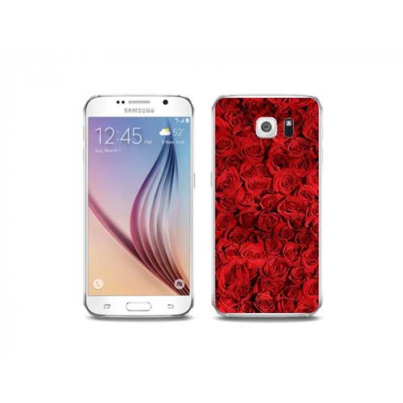 Gelový kryt mmCase na mobil Samsung Galaxy S6 Edge - růže