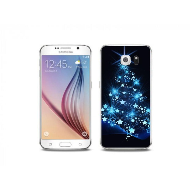 Gelový kryt mmCase na mobil Samsung Galaxy S6 Edge - vánoční stromek
