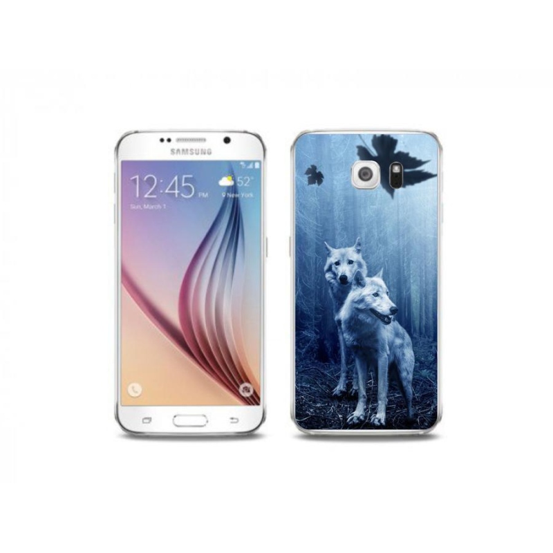 Gelový kryt mmCase na mobil Samsung Galaxy S6 Edge - vlci v lese
