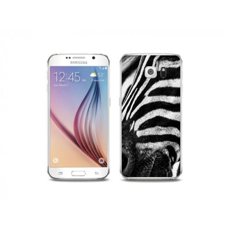 Gelový kryt mmCase na mobil Samsung Galaxy S6 Edge - zebra