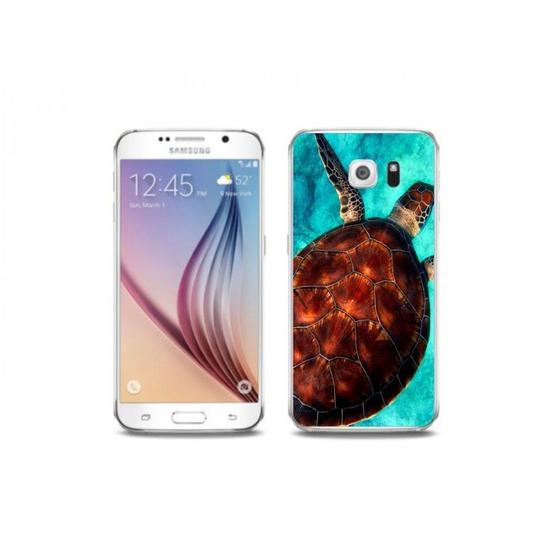 Gelový kryt mmCase na mobil Samsung Galaxy S6 Edge - želva
