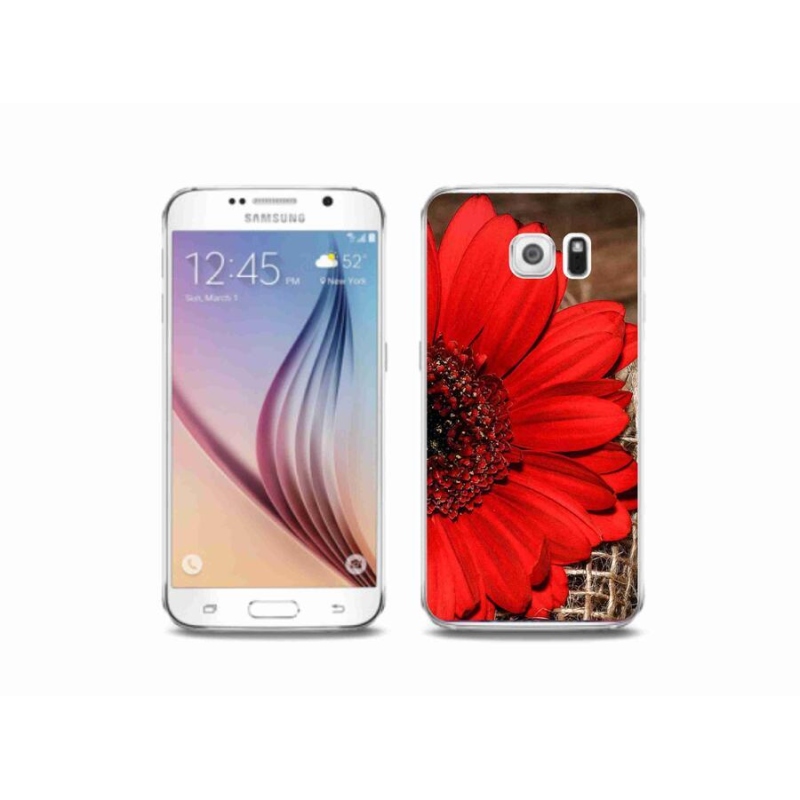 Gelový kryt mmCase na mobil Samsung Galaxy S6 - gerbera