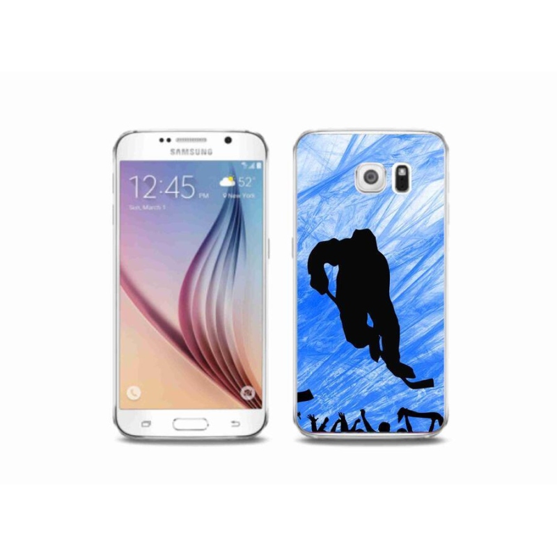 Gelový kryt mmCase na mobil Samsung Galaxy S6 - hokejový hráč