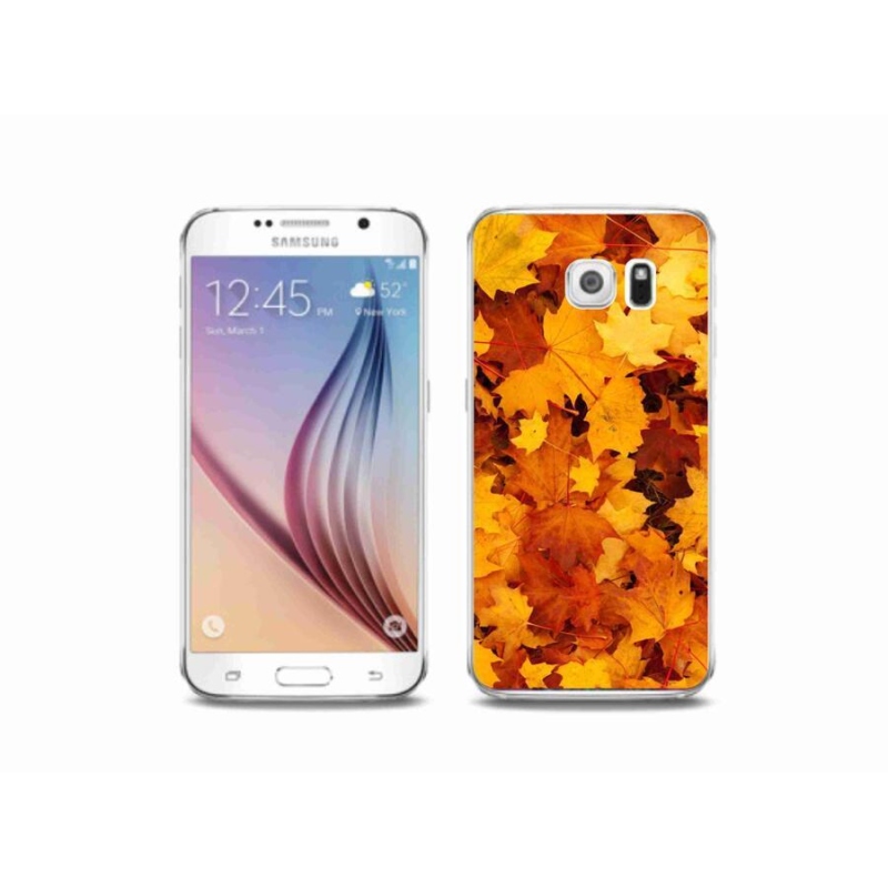 Gelový kryt mmCase na mobil Samsung Galaxy S6 - javorové listy