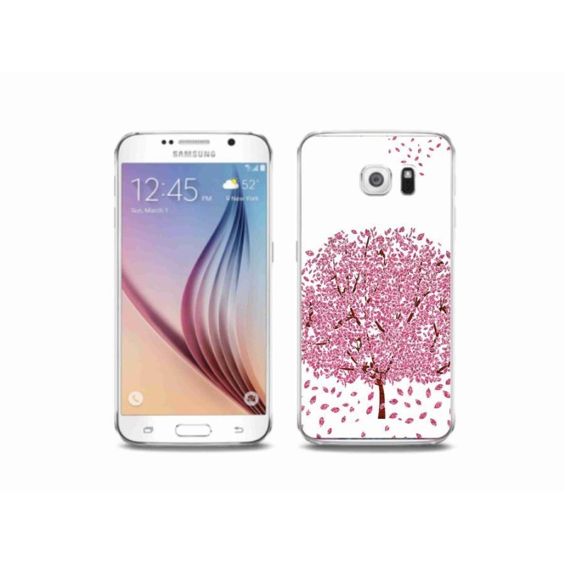 Gelový kryt mmCase na mobil Samsung Galaxy S6 - kreslený strom s listy
