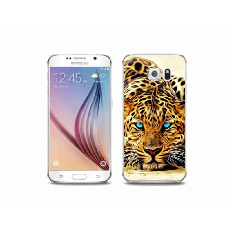 Gelový kryt mmCase na mobil Samsung Galaxy S6 - kreslený tygr