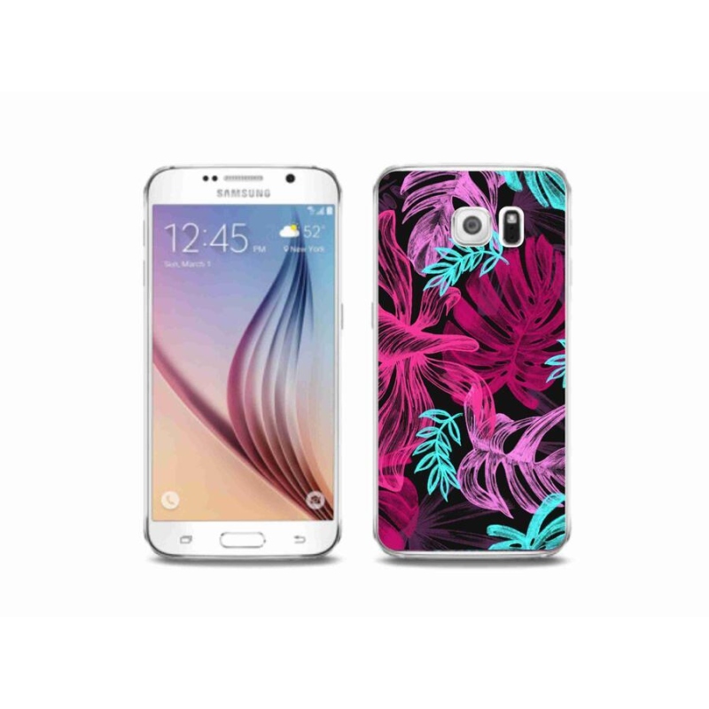 Gelový kryt mmCase na mobil Samsung Galaxy S6 - květiny 1