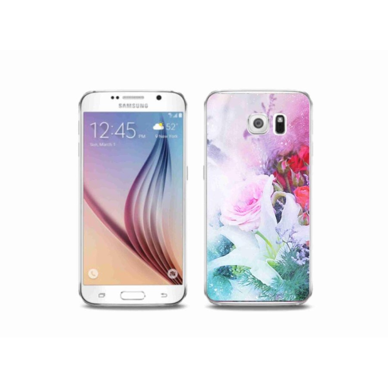 Gelový kryt mmCase na mobil Samsung Galaxy S6 - květiny 4
