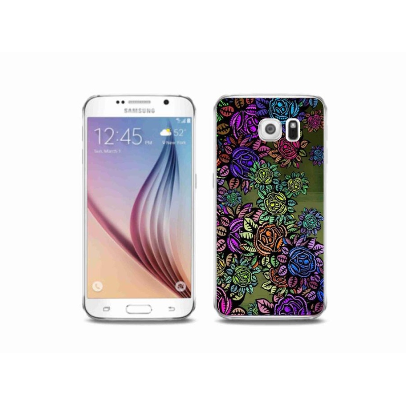 Gelový kryt mmCase na mobil Samsung Galaxy S6 - květiny 6