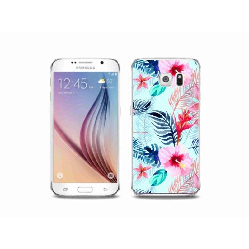 Gelový kryt mmCase na mobil Samsung Galaxy S6 - květiny