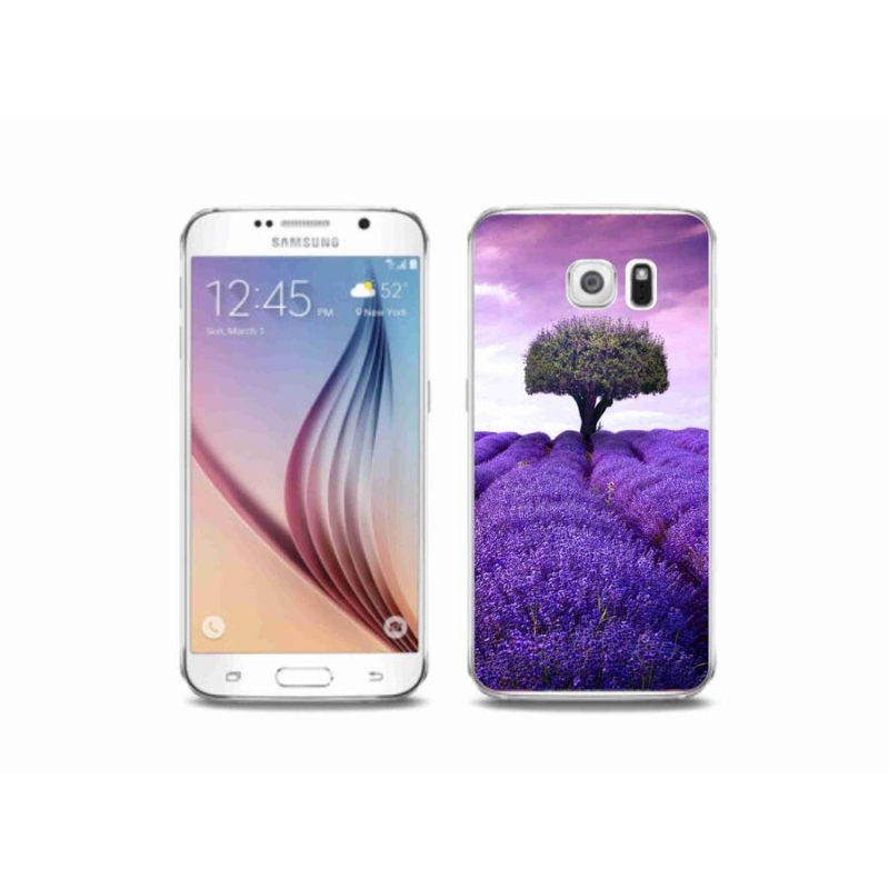 Gelový kryt mmCase na mobil Samsung Galaxy S6 - levandulová louka