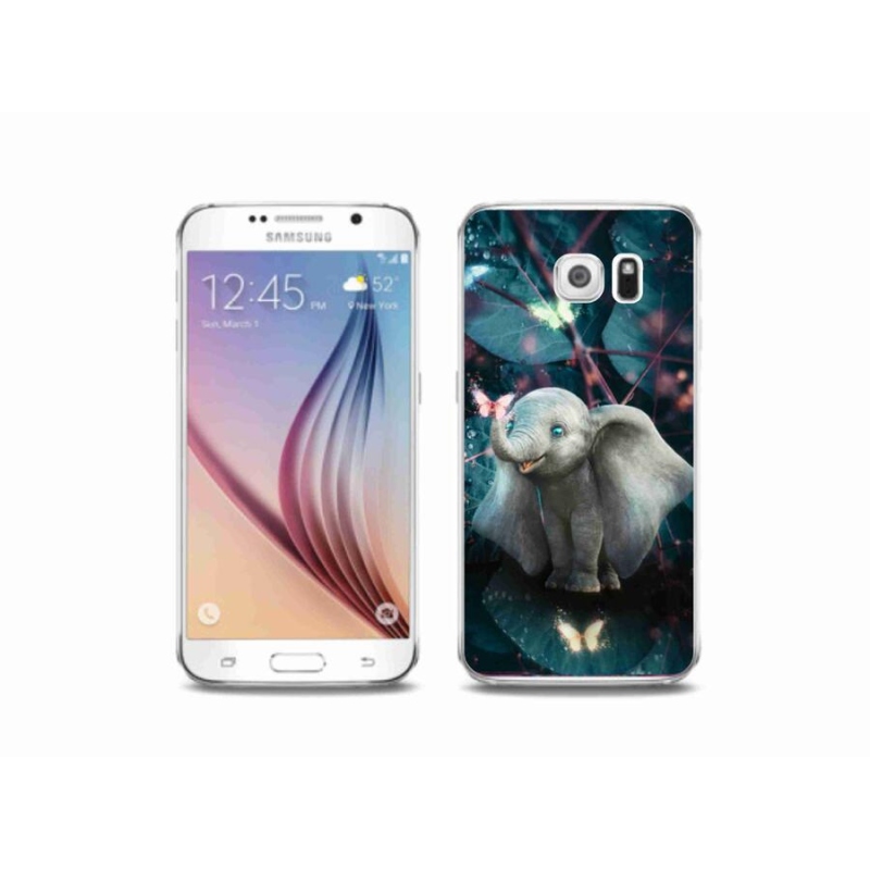 Gelový kryt mmCase na mobil Samsung Galaxy S6 - roztomilý slon