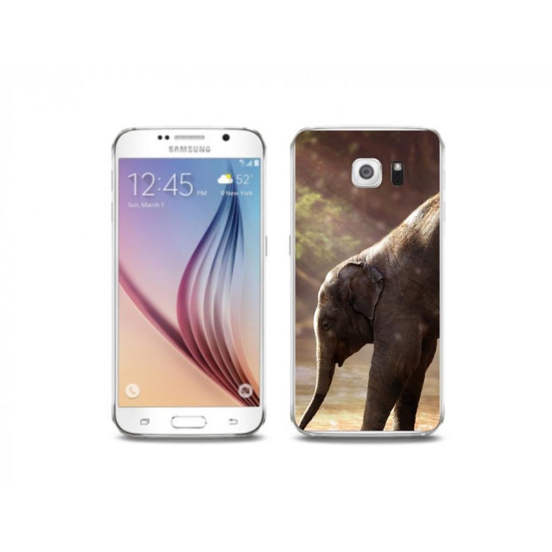 Gelový kryt mmCase na mobil Samsung Galaxy S6 - slon