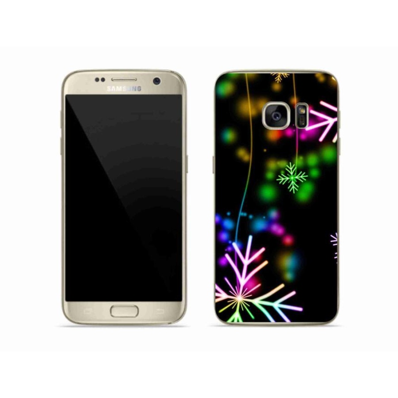Gelový kryt mmCase na mobil Samsung Galaxy S7 Edge - barevné vločky