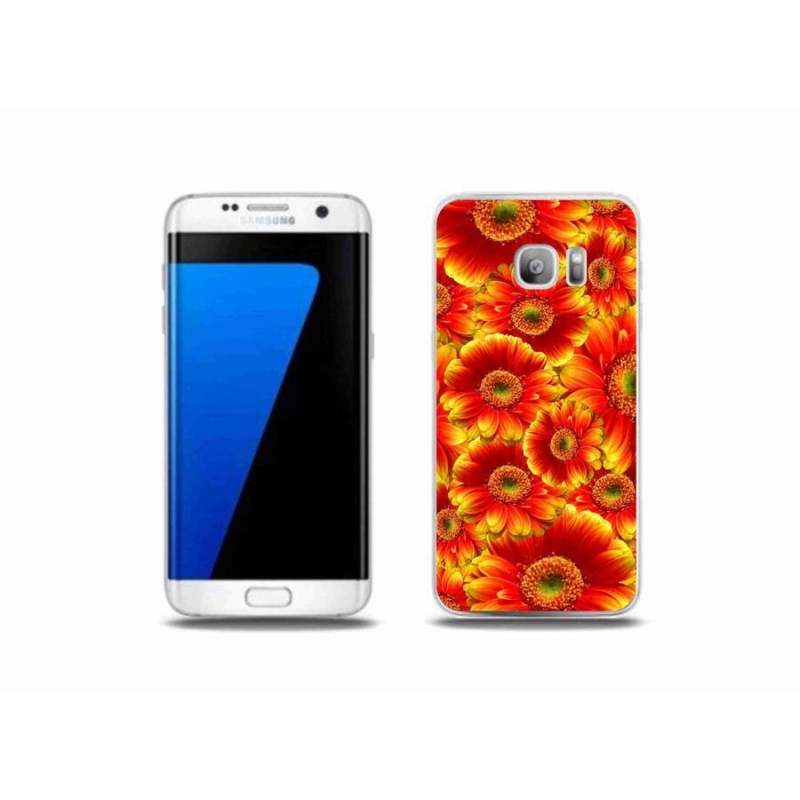 Gelový kryt mmCase na mobil Samsung Galaxy S7 Edge - gerbera 1