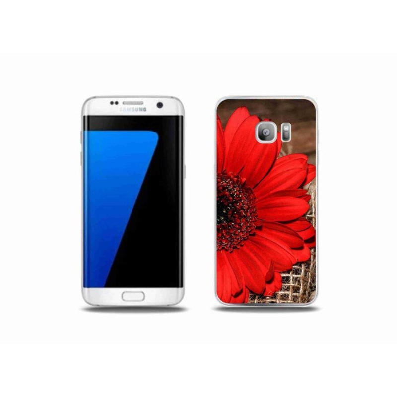 Gelový kryt mmCase na mobil Samsung Galaxy S7 Edge - gerbera