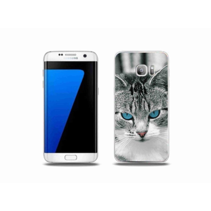 Gelový kryt mmCase na mobil Samsung Galaxy S7 Edge - kočičí pohled 1