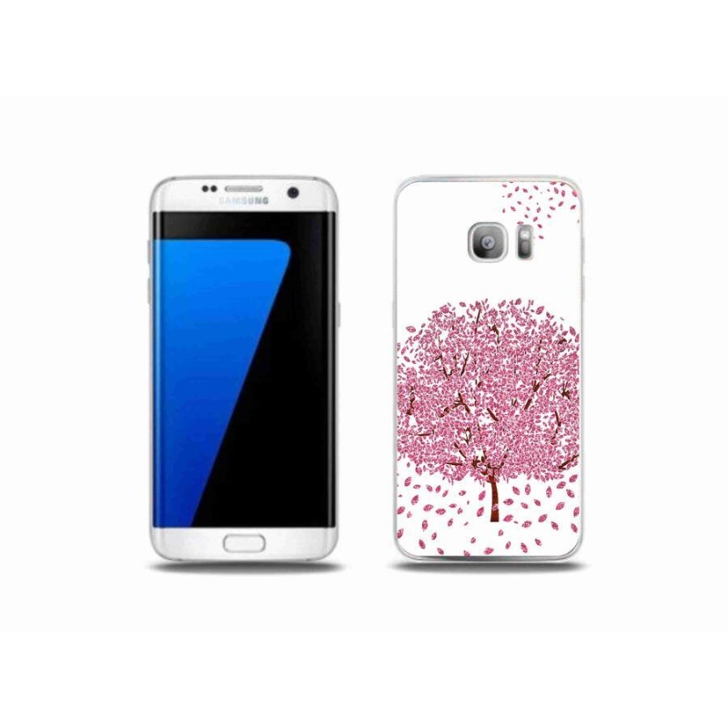 Gelový kryt mmCase na mobil Samsung Galaxy S7 Edge - kreslený strom s listy