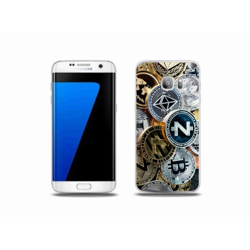 Gelový kryt mmCase na mobil Samsung Galaxy S7 Edge - kryptoměny