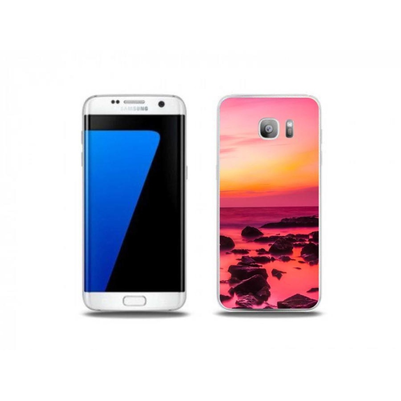 Gelový kryt mmCase na mobil Samsung Galaxy S7 Edge - moře a záře