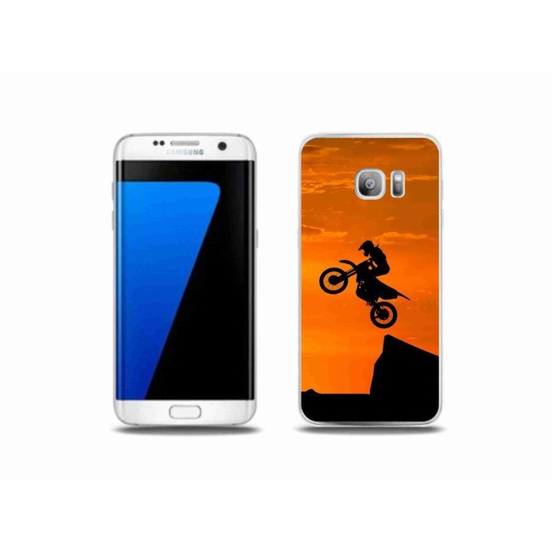 Gelový kryt mmCase na mobil Samsung Galaxy S7 Edge - motocross