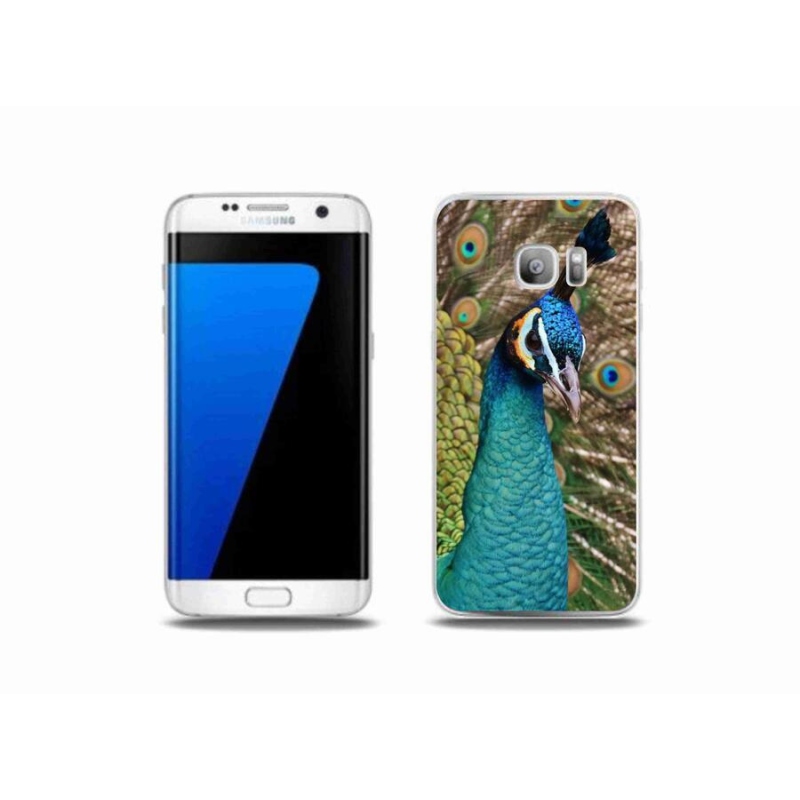 Gelový kryt mmCase na mobil Samsung Galaxy S7 Edge - páv