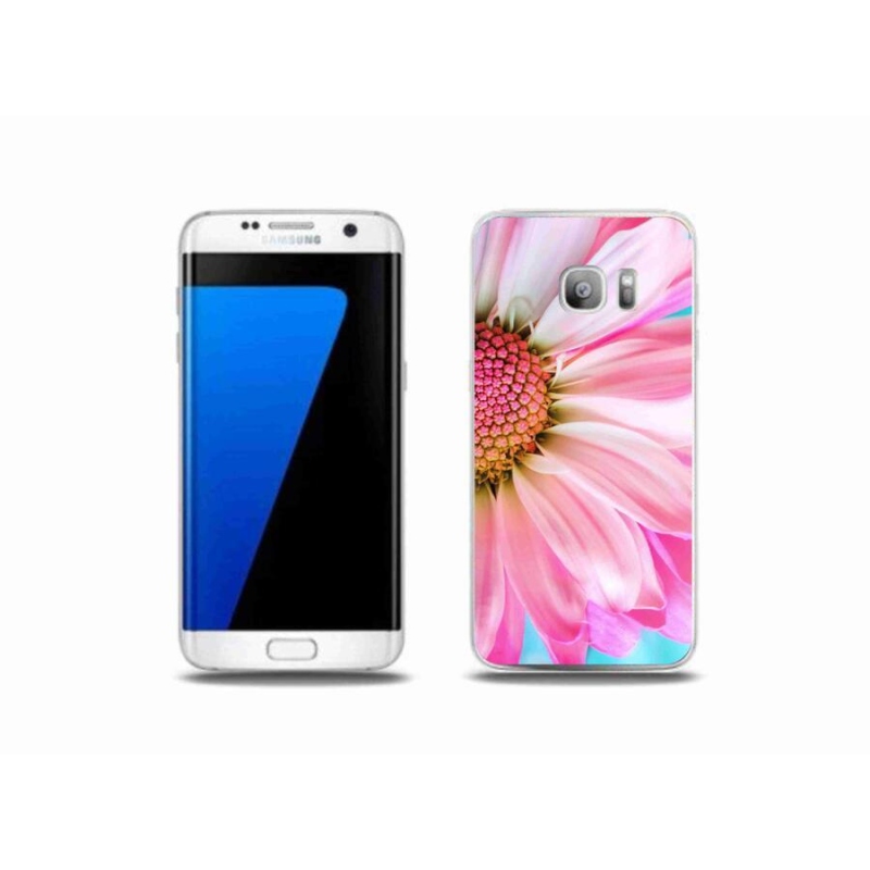 Gelový kryt mmCase na mobil Samsung Galaxy S7 Edge - růžová květina