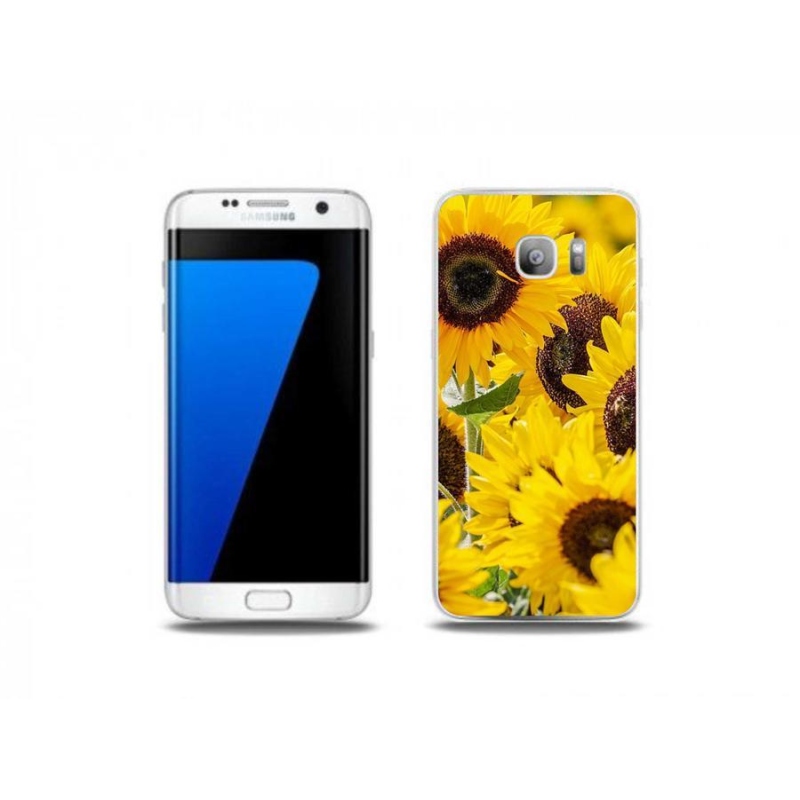 Gelový kryt mmCase na mobil Samsung Galaxy S7 Edge - slunečnice