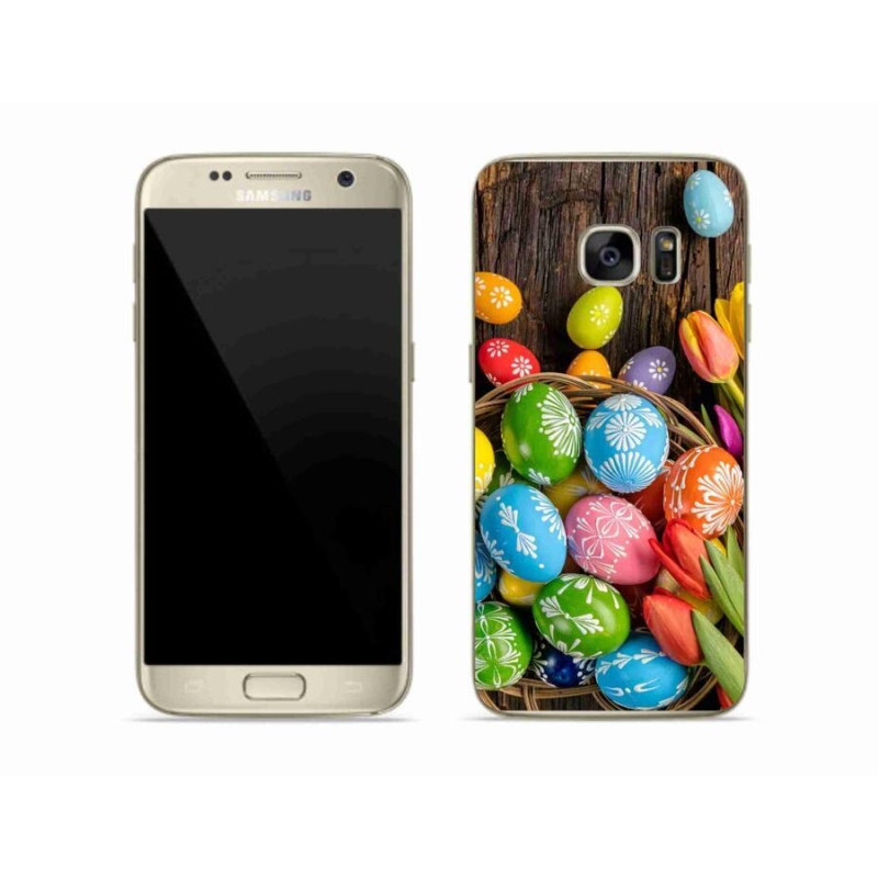 Gelový kryt mmCase na mobil Samsung Galaxy S7 Edge - velikonoční vajíčka